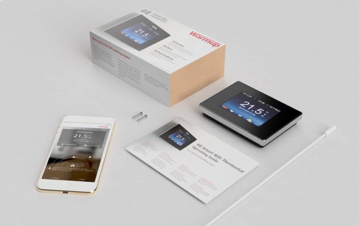 4iE Komponenten mit weißem Telefon